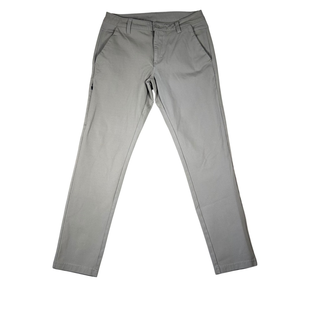 BYLT Premium Basics Mens Everyday Pant 2.0 Tan Slim Fit Tech Stretch 32 Casual